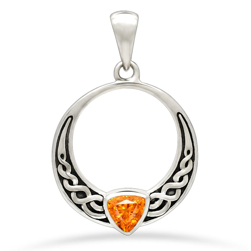 Celtic Design - Mandarin Garnet Faceted Pendants - CCP504-OGF Catalogue