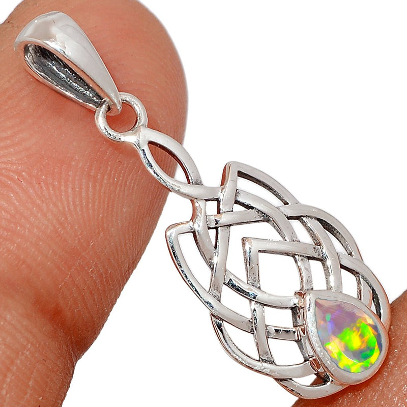6*4 MM Pear - Celtic Design - Ethiopian Opal Faceted Pendants - CCP507-EOF Catalogue
