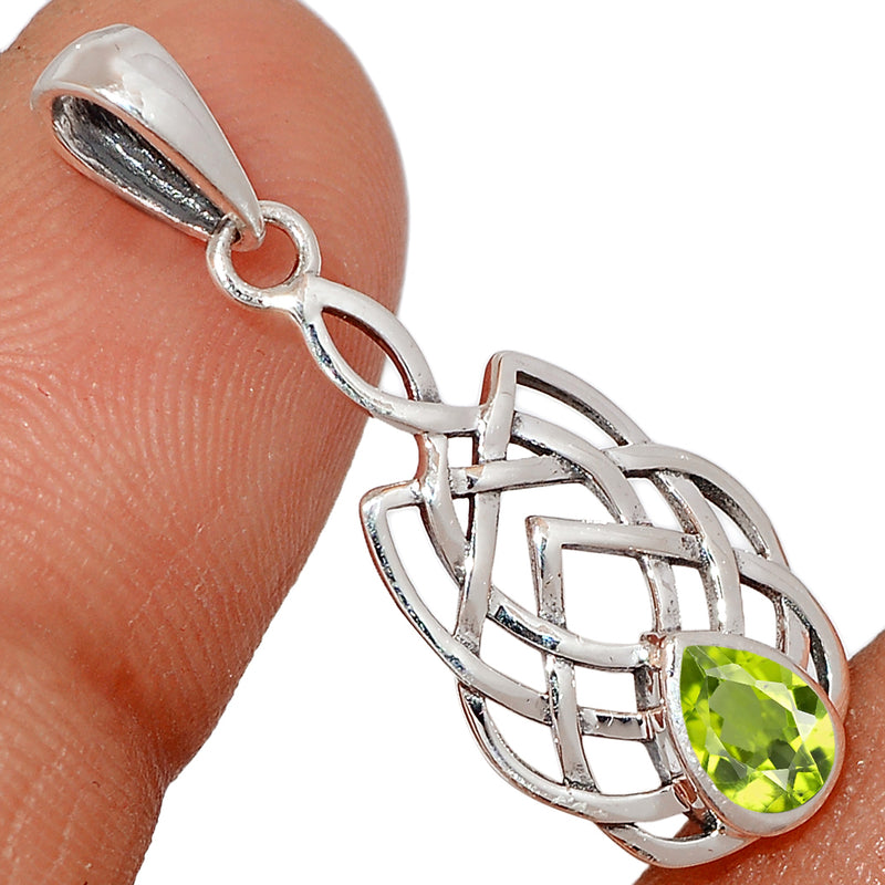 6*4 MM Pear - Celtic Design - Peridot Pendants - CCP507-P Catalogue