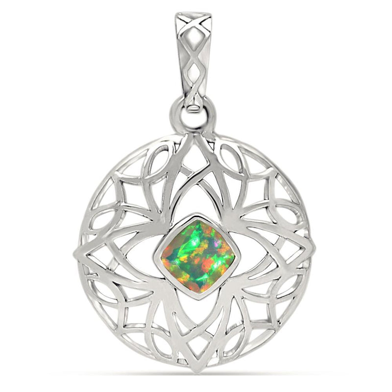 5*5 MM Square - Celtic Ethiopian Opal Faceted Pendants - CCP514-EOF Catalogue