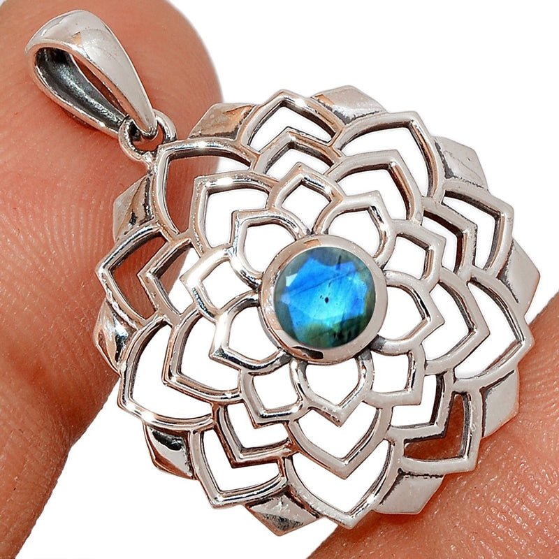 1.2" & 5*5 MM Round Celtic - Labradorite Faceted Silver Pendants - CCP515-LBF Catalogue