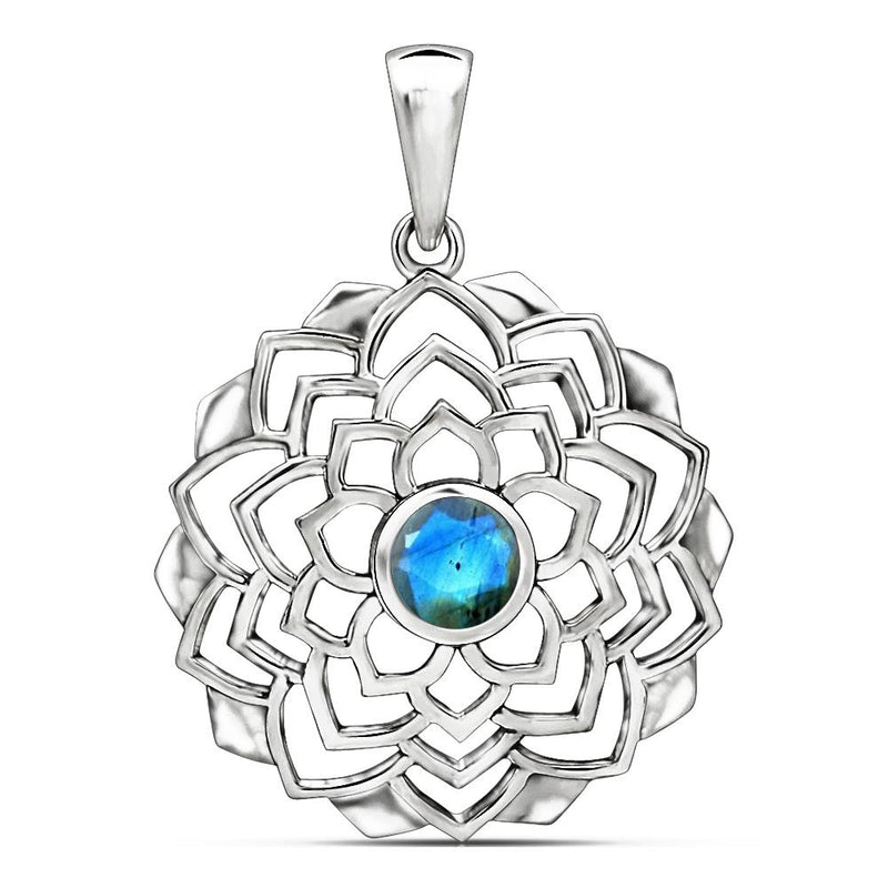 1.2" & 5*5 MM Round Celtic - Labradorite Faceted Silver Pendants - CCP515-LBF Catalogue