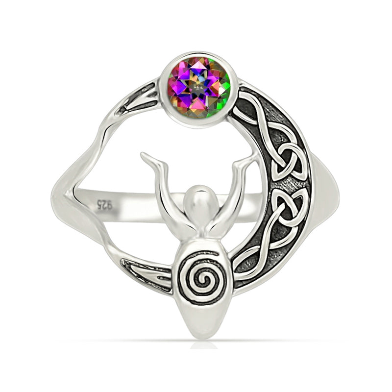 Celtic Goddess Moon - Mystic Topaz Ring - CCR502-MT Catalogue