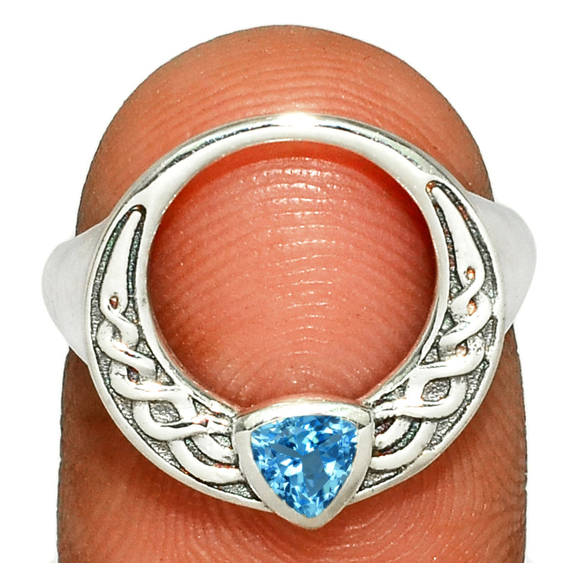 Celtic - Blue Topaz Ring - CCR505-BT Catalogue