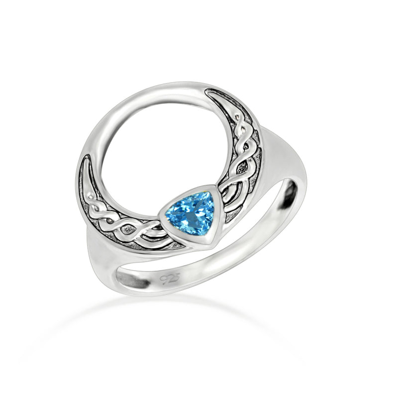Celtic - Blue Topaz Ring - CCR505-BT Catalogue