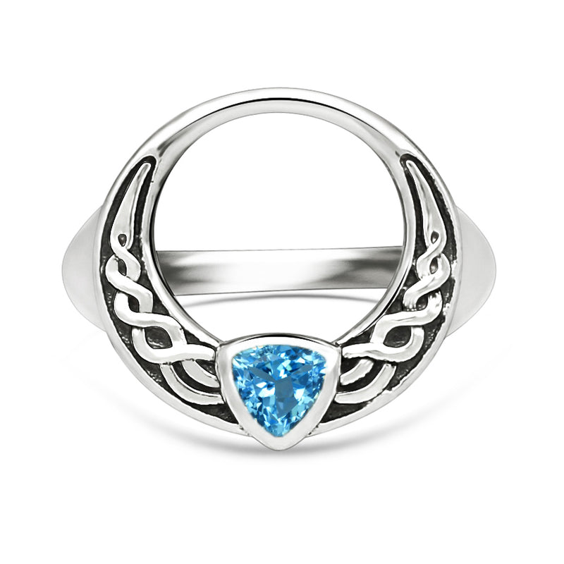 Celtic - Blue Topaz Ring - CCR505-BT Catalogue