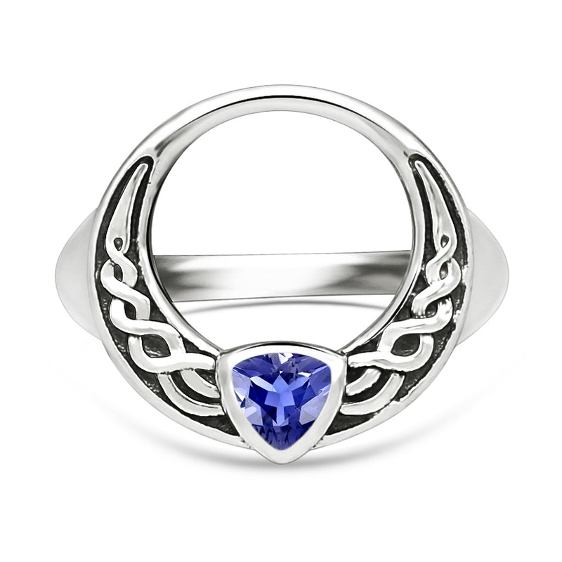 Celtic - Iolite Silver Ring - CCR505-I Catalogue