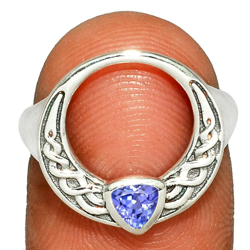 Celtic - Tanzanite Faceted Ring - CCR505-TZF Catalogue