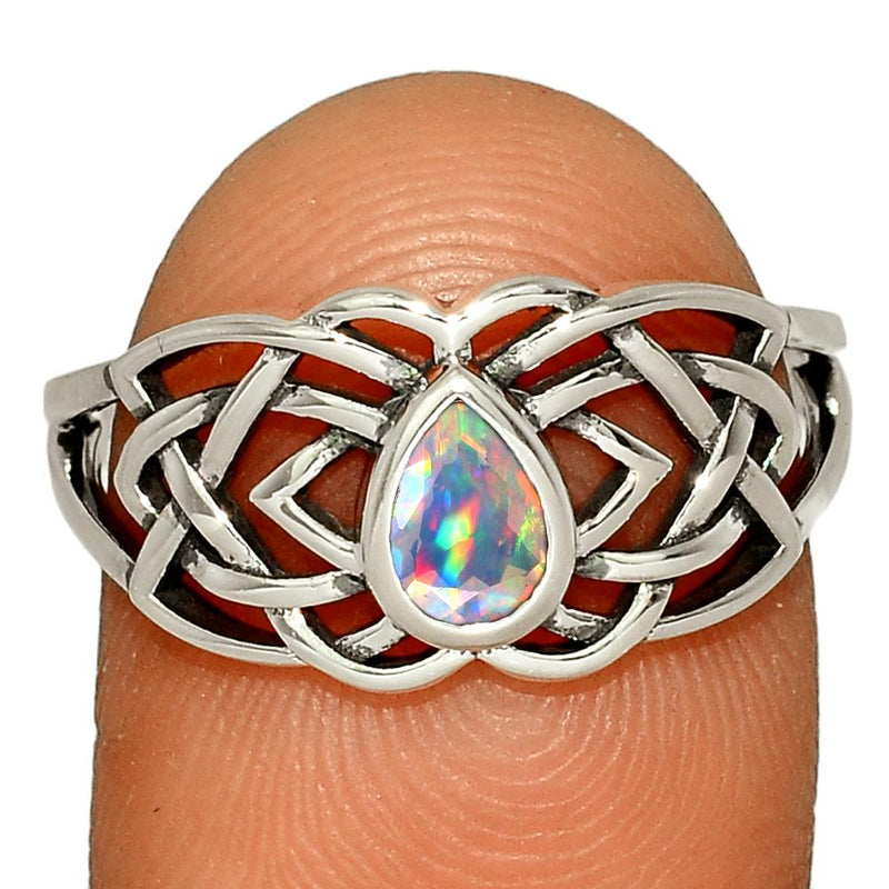 Celtic - Ethiopian Opal Faceted Ring - CCR508-EOF Catalogue