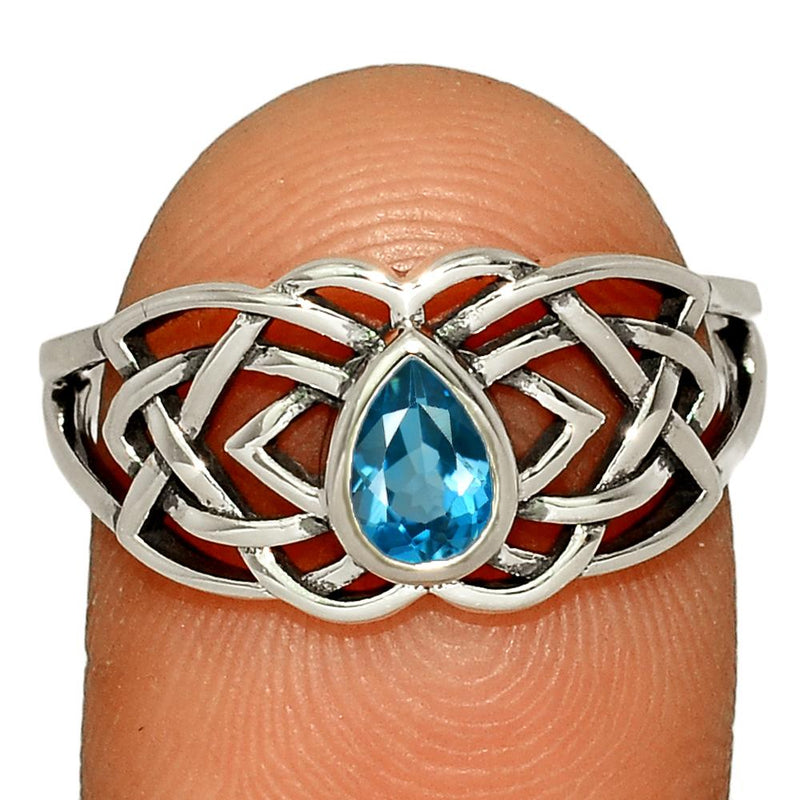 Celtic - London Blue Topaz Ring - CCR508-LBT Catalogue