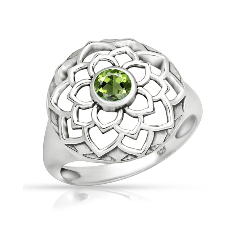 Lotus Design - Moldavite Faceted Ring - CCR510-MDF Catalogue