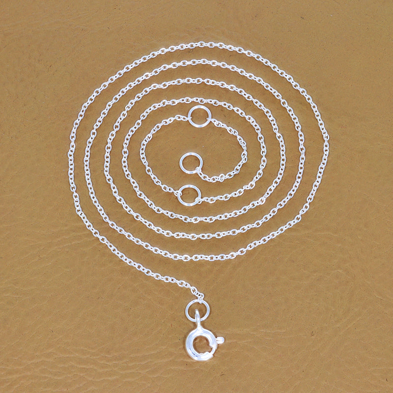 Cable Silver Chain :: 0.7 MM - ECC51