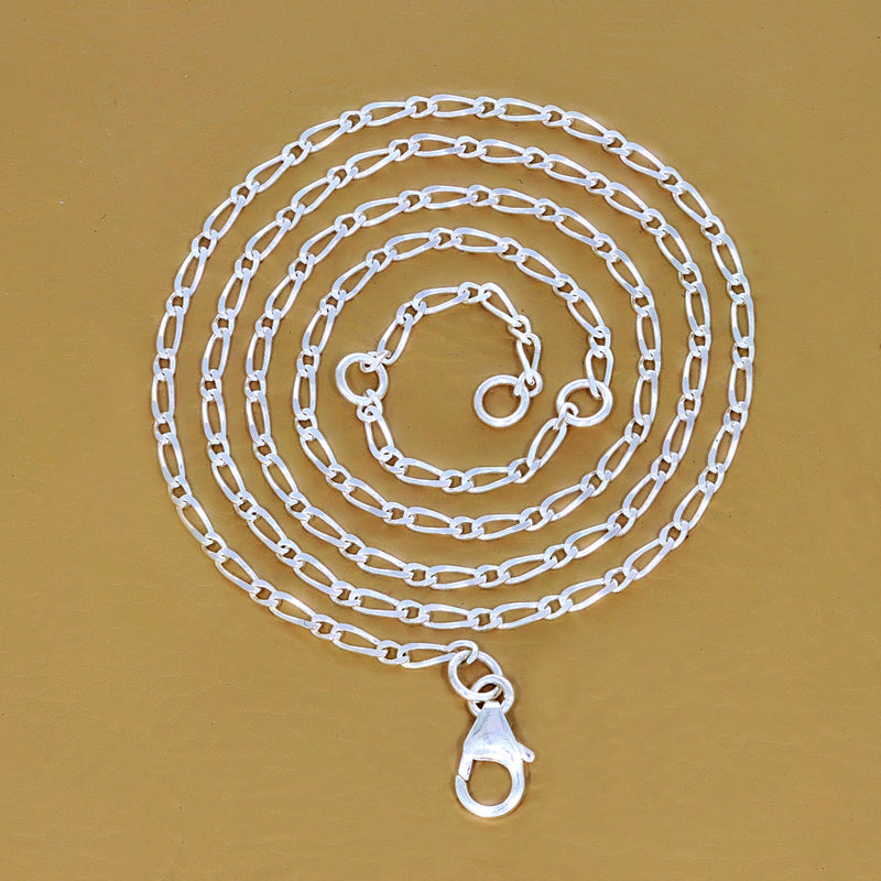 Figaro Silver Chain :: 1 MM - EFC66