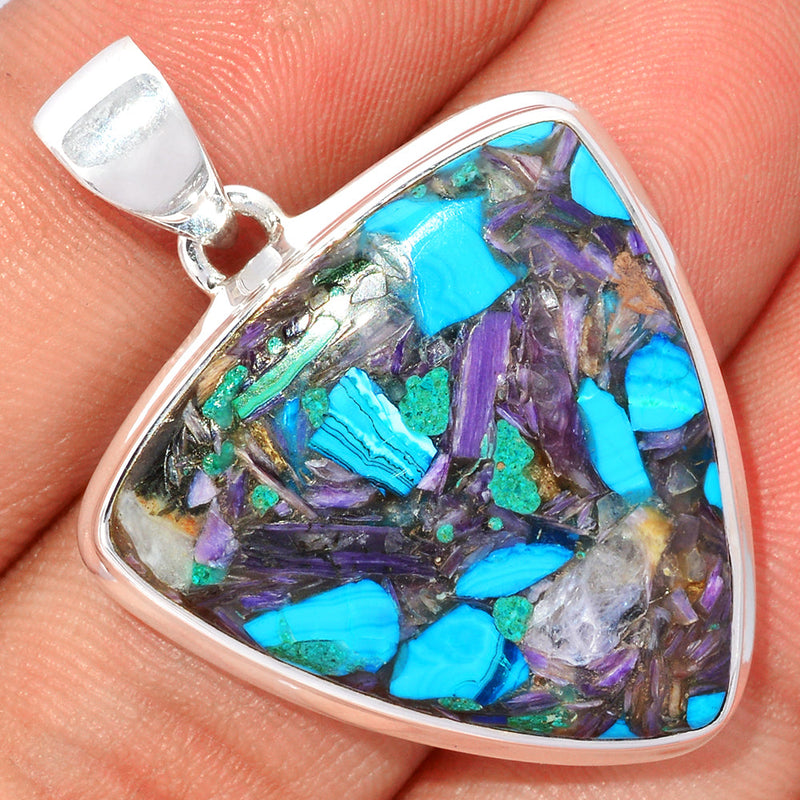 1.5" Charoite In Chrysocolla Pendants - CICP49