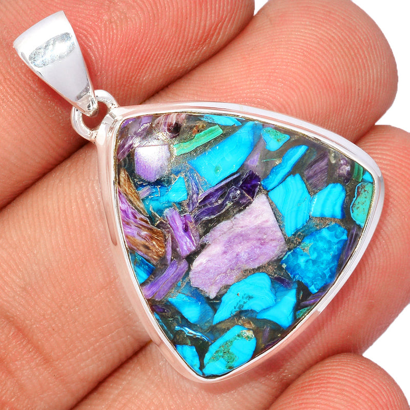 1.5" Charoite In Chrysocolla Pendants - CICP52