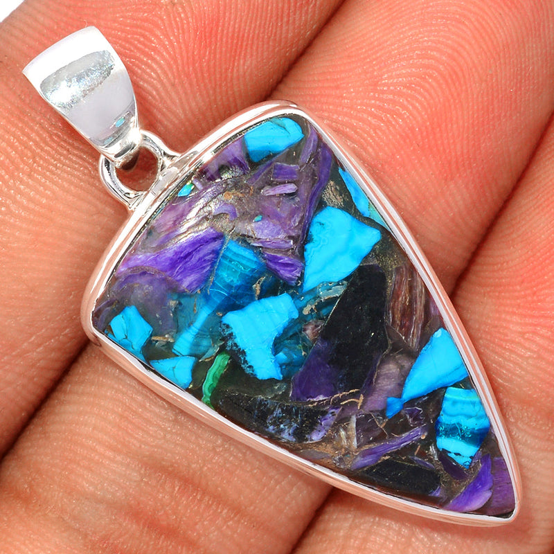 1.6" Charoite In Chrysocolla Pendants - CICP8