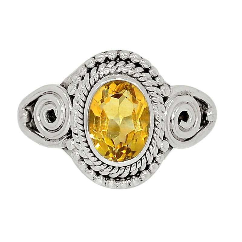 Small Filigree - Citrine Ring - CITR1089