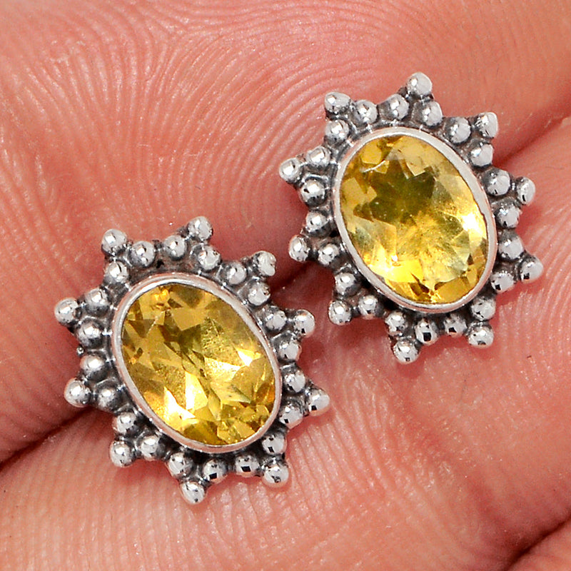 5*7 MM - Fine Filigree - Citrine Studs - CITS688