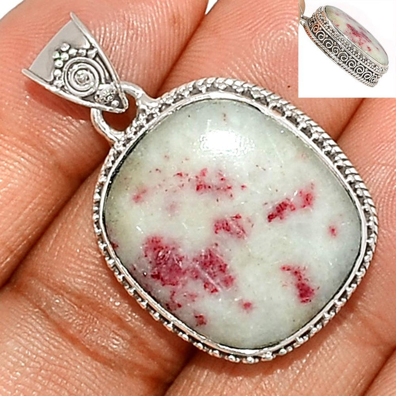 1.5" Fine Filigree -  Cinnabar in Scapolite Pendants - CNBP687