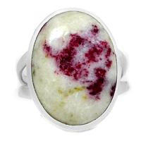 Cinnabar in Scapolite Ring-CNBR327
