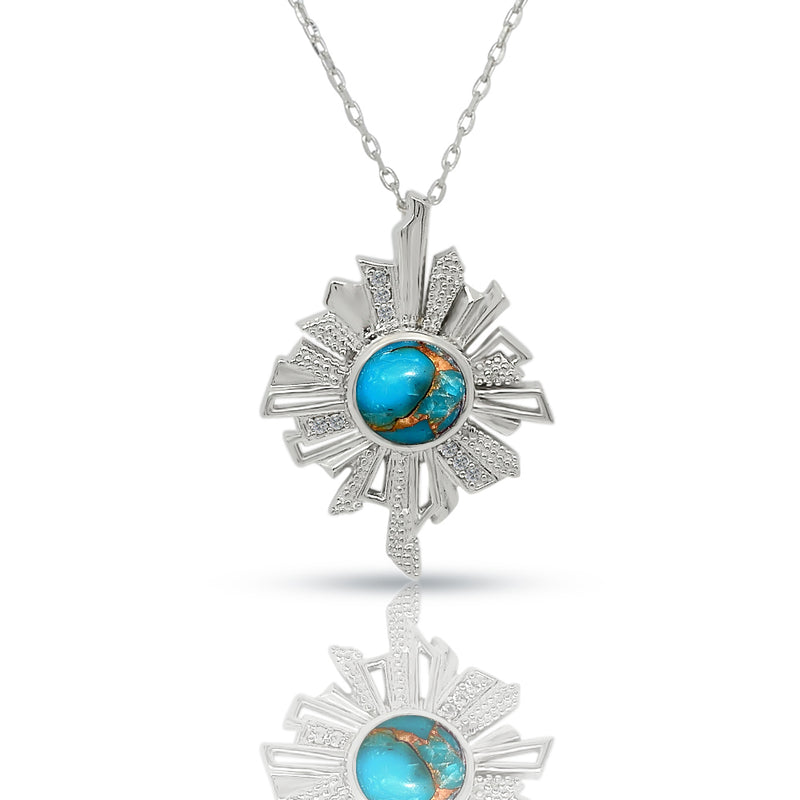 Blue Copper Turquoise Necklace - CNE1002BCT Catalogue