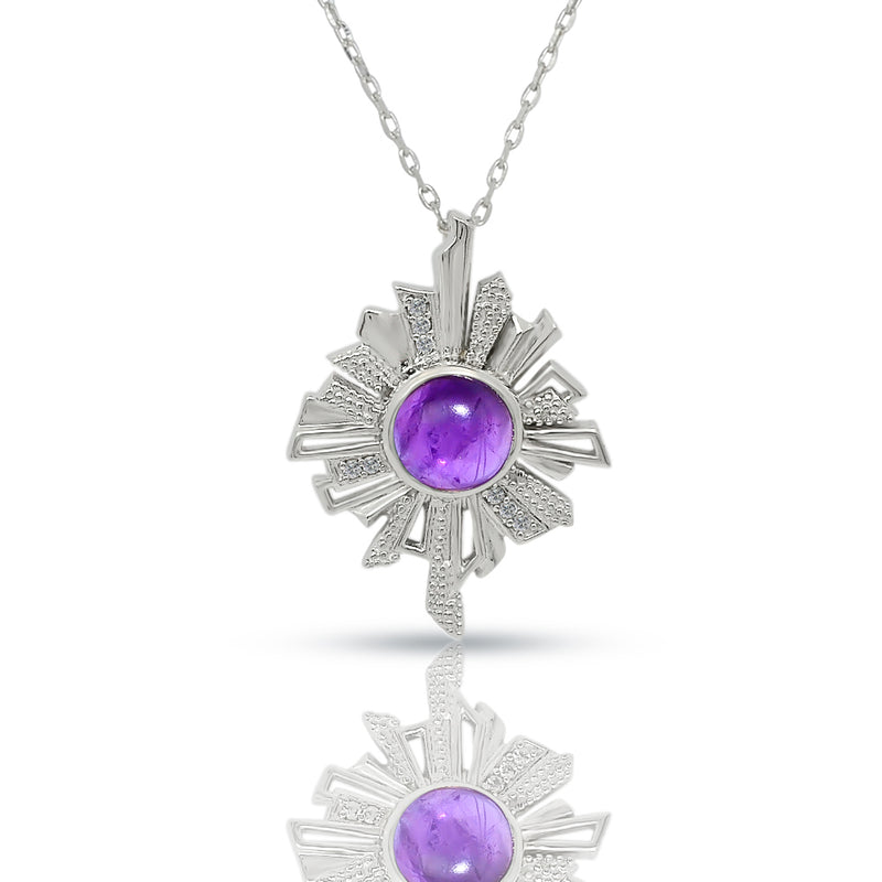 Amethyst Cabochon Necklace - CNE1002A Catalogue