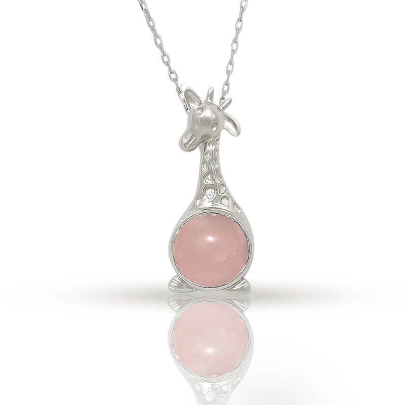 Giraffe - Rose Quartz Necklace - CNE1006RQ Catalogue