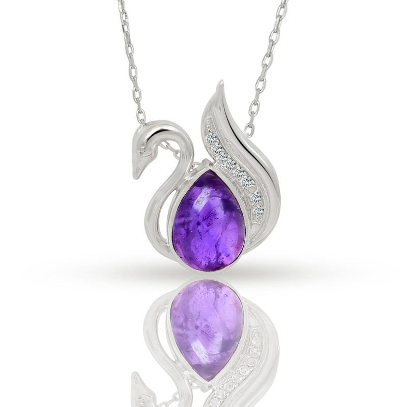 Amethyst Cabochon Necklace - CNE1005A Catalogue