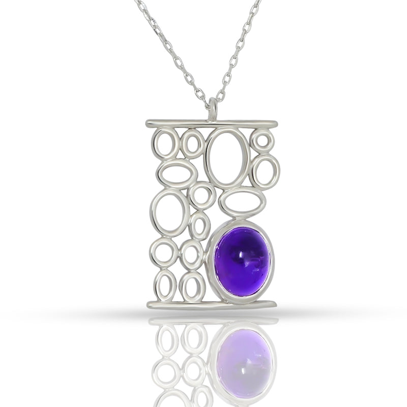 Amethyst Cabochon Necklace - CNE1001A Catalogue
