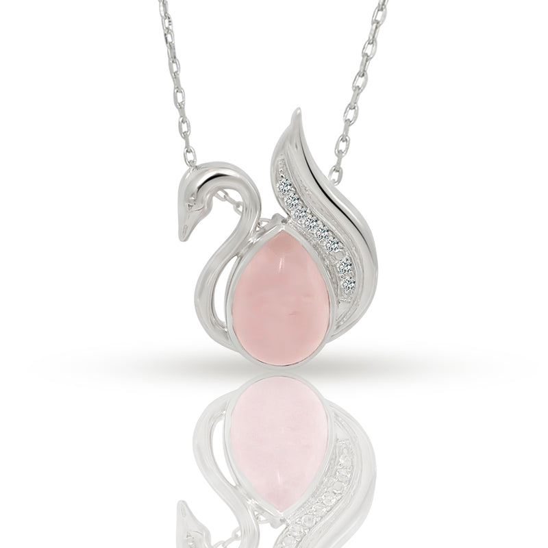 Duck - Rose Quartz Necklace - CNE1005RQ Catalogue