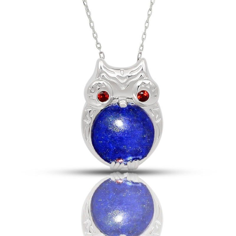 Lapis With Garnet Faceted Necklace - CNE1007LPS Catalogue