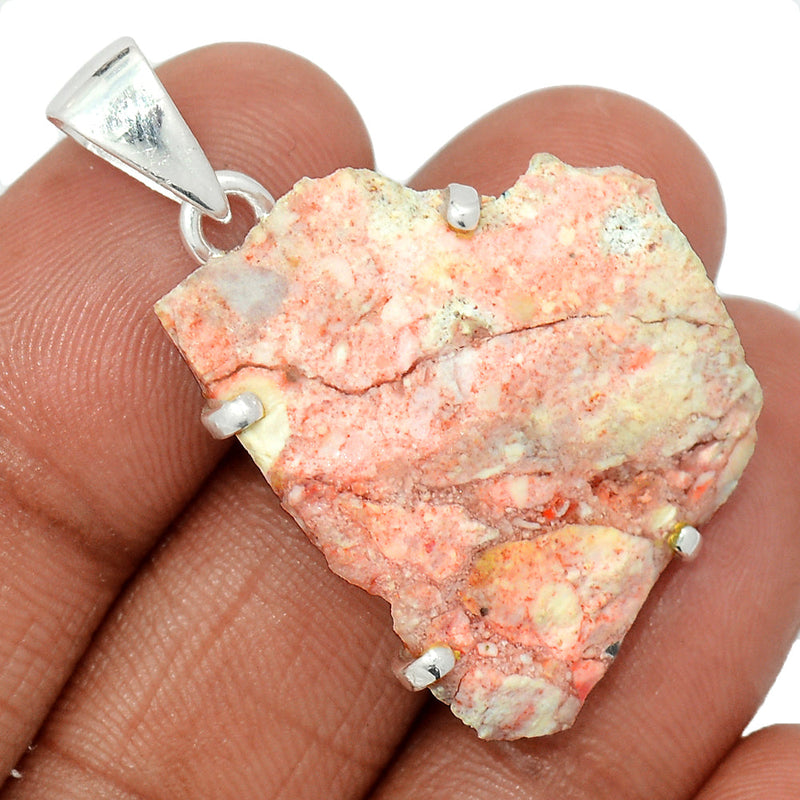 1.6" Claw - Cinnabar Rough Pendants - CNRP16