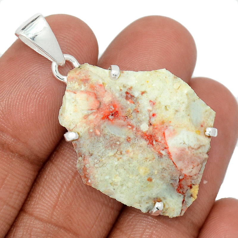 1.7" Claw - Cinnabar Rough Pendants - CNRP24