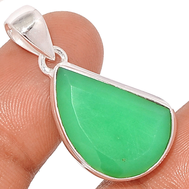 1.3" Chrysoprase Faceted Pendants - CPFP100