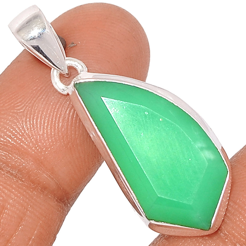 1.5" Chrysoprase Faceted Pendants - CPFP114