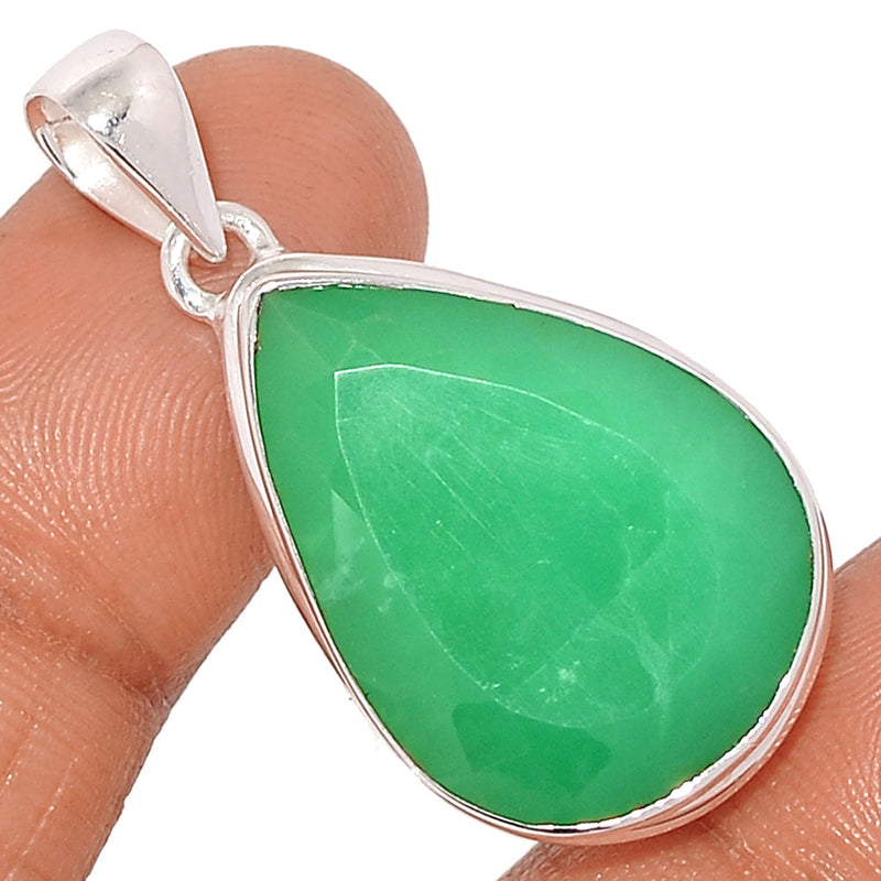 1.6" Chrysoprase Faceted Pendants - CPFP116