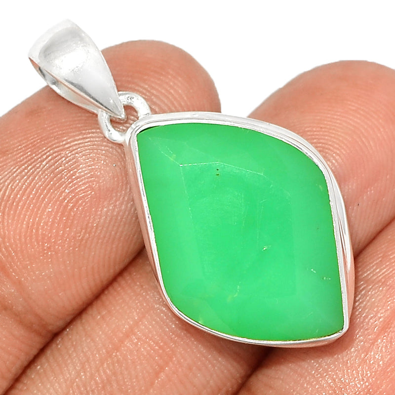 1.5" Chrysoprase Faceted Pendants - CPFP143