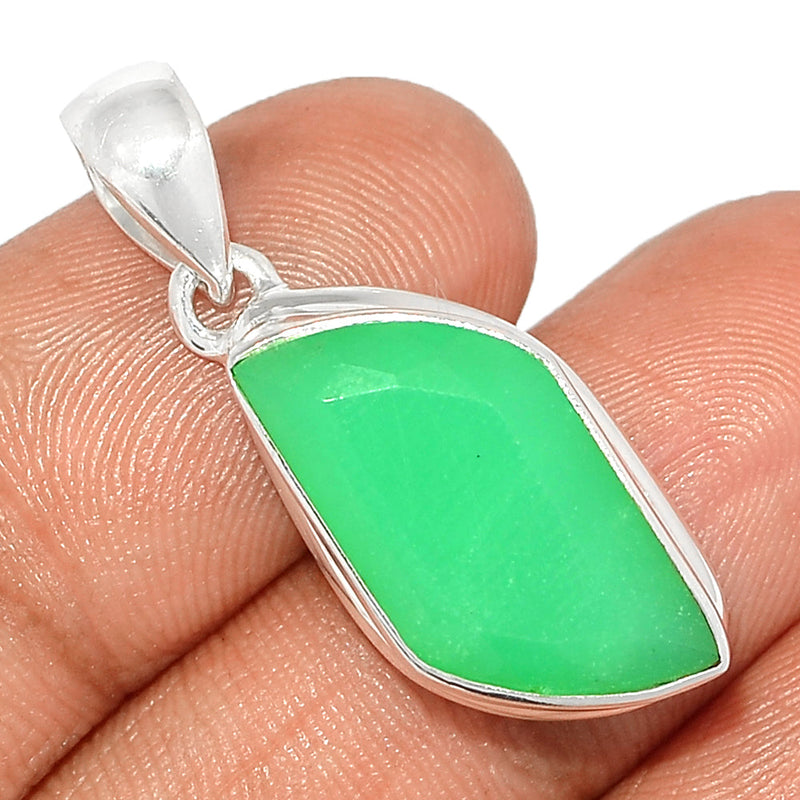 1.2" Chrysoprase Faceted Pendants - CPFP152