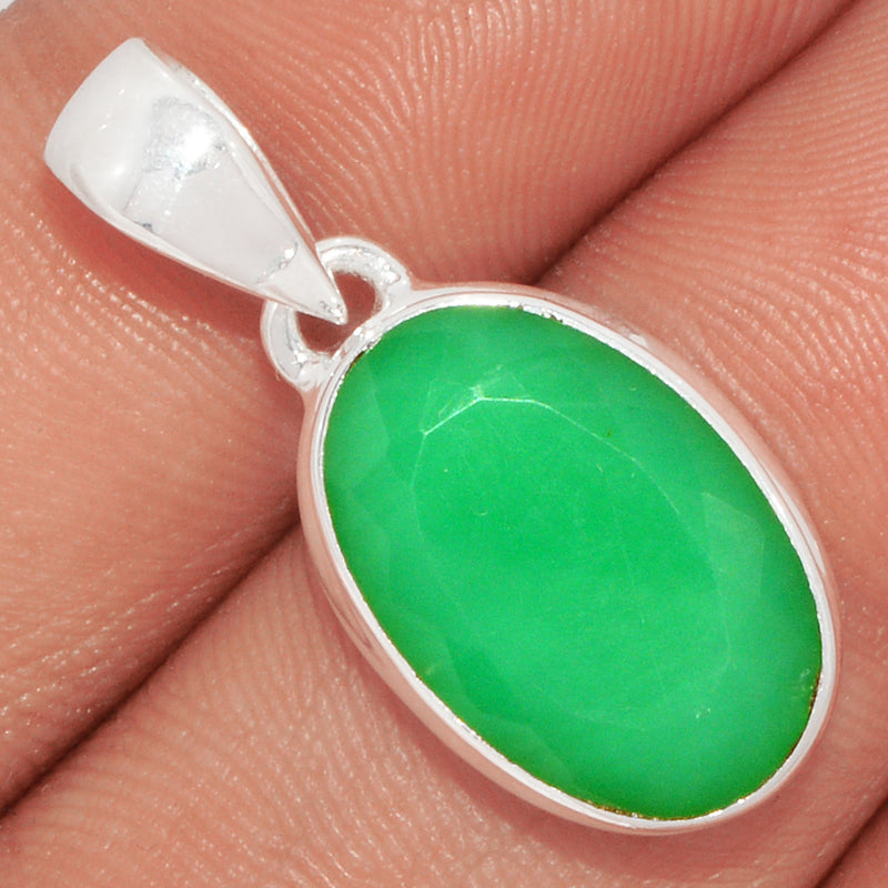 1.1" Chrysoprase Faceted Pendants - CPFP75