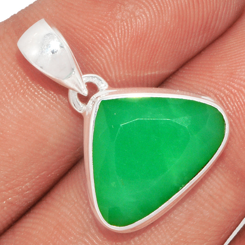 1" Chrysoprase Faceted Pendants - CPFP83