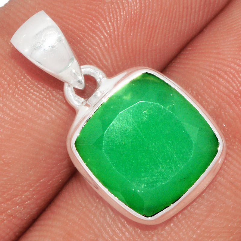 1" Chrysoprase Faceted Pendants - CPFP91