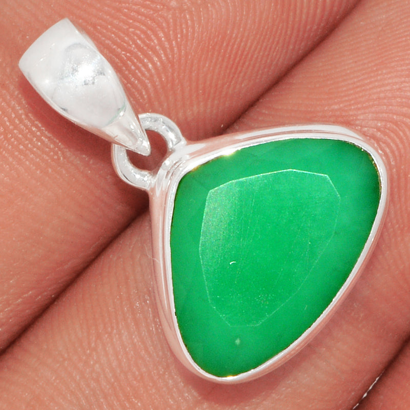 1" Chrysoprase Faceted Pendants - CPFP92