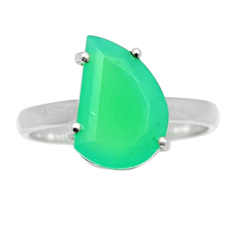Chrysoprase Faceted Ring - CPFR111