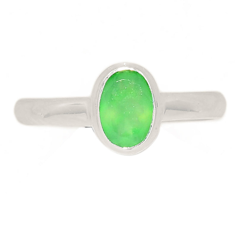 Chrysoprase Faceted Ring - CPFR134