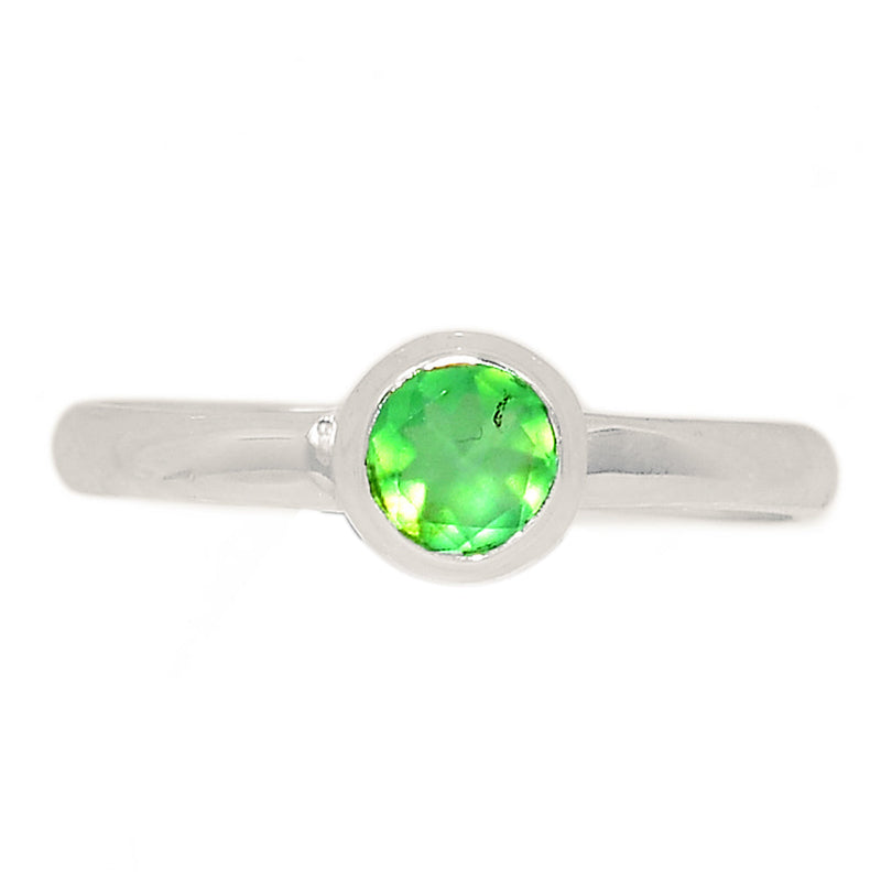 Chrysoprase Faceted Ring - CPFR136