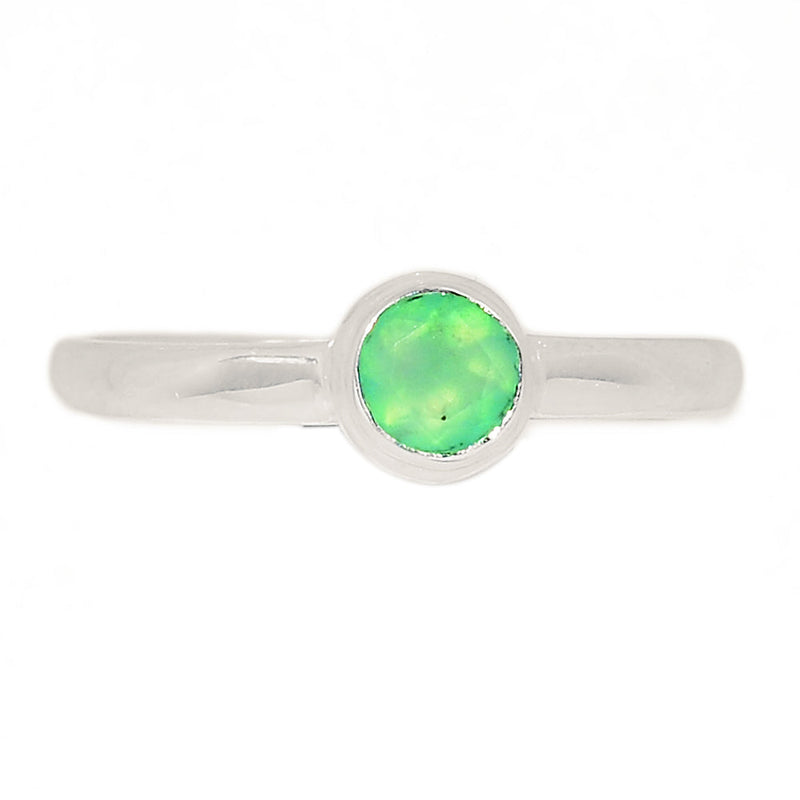 Chrysoprase Faceted Ring - CPFR138