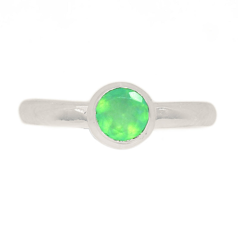 Chrysoprase Faceted Ring - CPFR142