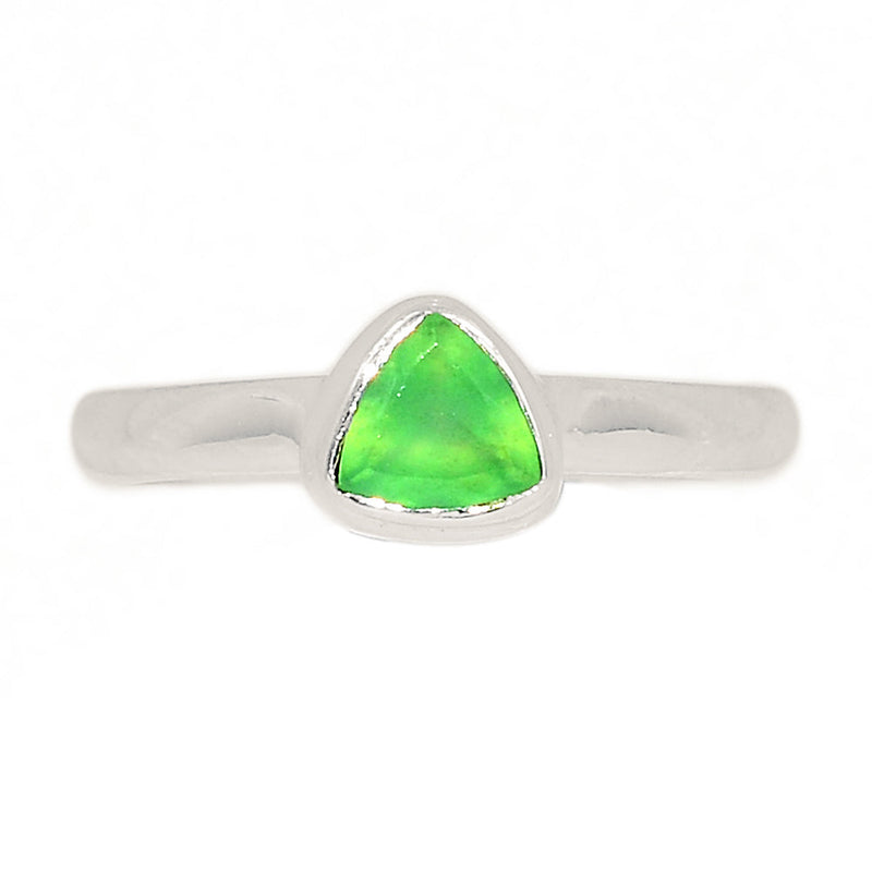 Chrysoprase Faceted Ring - CPFR143