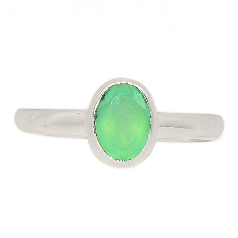 Chrysoprase Faceted Ring - CPFR147