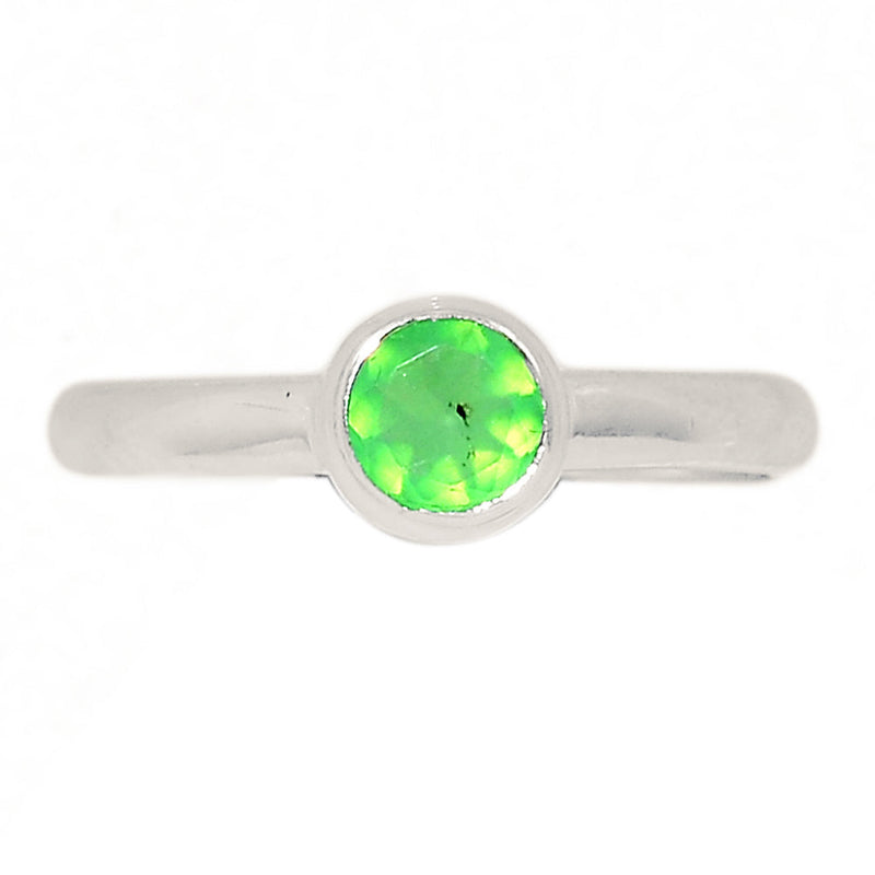 Chrysoprase Faceted Ring - CPFR149